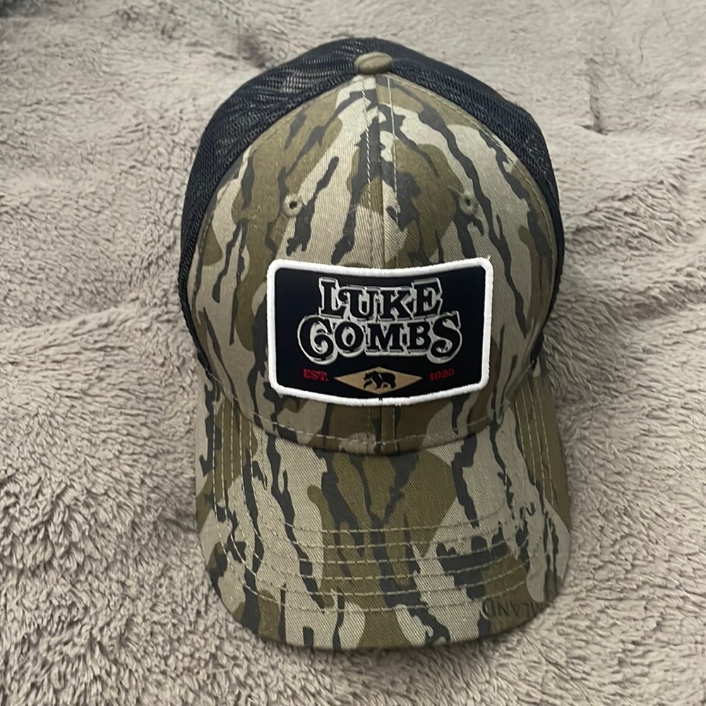 Luke Combs camo trucker hat